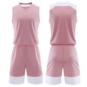 Ensemble de maillots de basket-ball pour hommes, gilet d'entraînement respirant à col en V, short à double poche pour enfants, uniforme vierge d'entraînement sportif pour femmes - Product Image 4