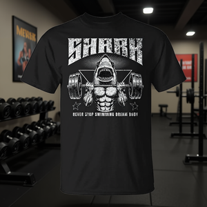Camiseta promocional Fitness Shark Never Stop Gym Life - Product Image 3