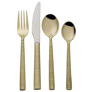 Produit tendance chaud fait à la main en Inde Design vintage Style moderne Ensemble de couverts plaqué or pour la restauration de mariage occidental - Product Image 1