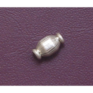 Cuentas Sueltas de Plata de Ley con Baño de Rodio Blanco, Cuentas Ovaladas para Diversos Proyectos de Joyería - Product Image 1
