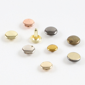 Rivets à double tête en laiton brossé, rivets métalliques en acier inoxydable, rivets pour vêtements en cuivre, rivets pour cuir - Product Image 1