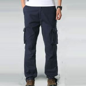 Pantalon de survêtement tactique 100% coton, décontracté, cargo, randonnée, automne, multi-poches, molleton, travail, cargo, lavé, pantalon pour homme - Product Image 4