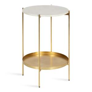 Table d'appoint ronde en laiton texturé, support latéral en métal moderne et artistique pour des espaces de décoration intérieure élégants - Product Image 6