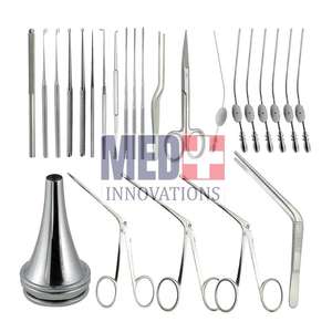 La base del instrumento quirúrgico Kit de herramientas de miringotomía de 28 piezas Retractor de acero inoxidable y fuente de alimentación manual - Product Image 6