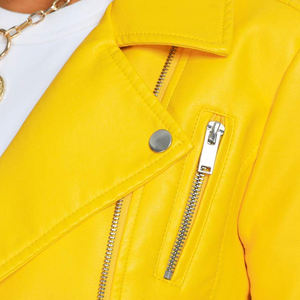 Chaqueta de cuero genuino rellena de algodón transpirable para mujer, chaqueta de invierno elegante con estampado de logotipo personalizado para mujer, novedad de 2025 - Product Image 5