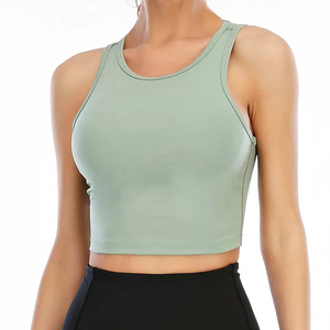 Débardeurs côtelés blancs ajustés personnalisés de haute qualité pour les femmes matériel de maillot de base pour l'entraînement Gym Yoga service oem 2025 - Product Image 5