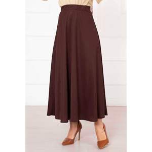 Ensemble de costume jupe hijab marron pour femme Scuba Mevlana - Product Image 2