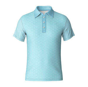 T-shirt en jersey de coton respirant à manches courtes pour hommes et femmes, col boutonné, vente en gros, service OEM Pakistan, 2023 - Product Image 2