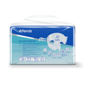 ATTENDS SLIP AIR COMFORT 10 MEDIUM (4x26) Couches anti-fuites d'urine haute performance fabriquées en Suède pour les soins quotidiens - Product Image 3