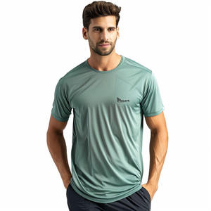 เสื้อยืดสำหรับผู้ชายเสื้อยืดสไตล์ฟิตเนสแบบธรรมดาเสื้อคอตตอนมีหลายสีสำหรับ100% ดีไซน์แบบระบายอากาศได้ - Product Image 3