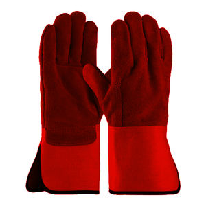 ถุงมือนิรภัยหนังวัวผ่าข้างหนังวัวคุณภาพสูงทนทานต่อประกายไฟสำหรับงานสวน - Product Image 3