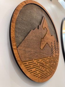 Colgante de pared de madera indio hecho a mano con espejo y detalles de cuentas Diseño Art Deco único para decoración de interiores - Product Image 3