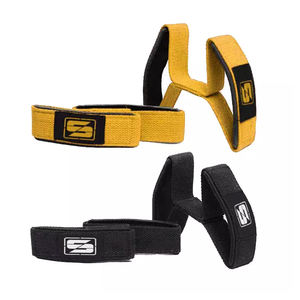 Saar สายรัดผ้าฝ้ายกันลื่นสำหรับผู้ใหญ่ที่ยกน้ำหนักรูปสีดำแปดเส้นระบายอากาศได้โลโก้ตามต้องการ - Product Image 3