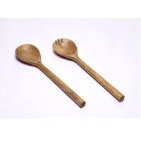 Collection 2 Brothers : Ensembles de couverts en bois classiques avec revêtement émaillé brillant pour service de salades, cuisine/restaurant (inclut)