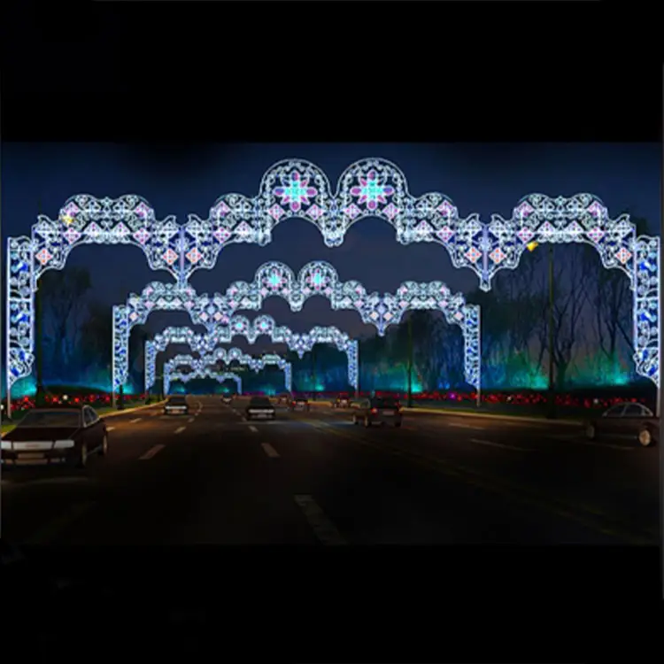 20 years' experience manufacturer 3d lighted arch motif light for christmas