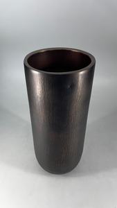 Vase à fleurs en métal noir, finition antique, design en pétales, vase à fleurs pour la décoration de la maison - Product Image 4