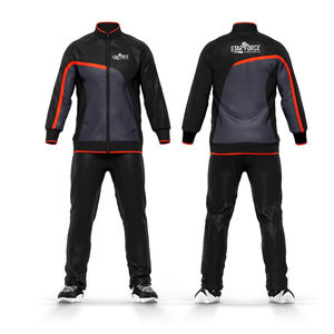 Custom Made Unisex Streetwear Regular Fit <b>Jogger</b> Tracksuit Triple <b>Zip</b>-Up Hoodie Acid Wash Rhinestone 100% Cotton for Autumn Wear - Product Image 3