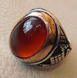 Bague pour homme en argent sterling 925, nouvelle arrivée, pierre précieuse en onyx rouge naturel, pierre de naissance de décembre, cadeau d'anniversaire, bijoux - Product Image 2