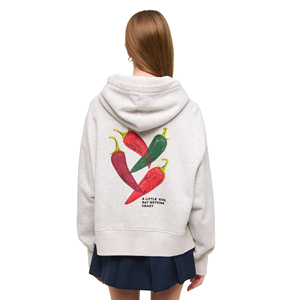 Sweat à capuche pour femme en coton lourd surdimensionné d'hiver avec impression par transfert thermique sur le devant, logo personnalisé, impression 3D de haute qualité, 280/100 g/m² - Product Image 2