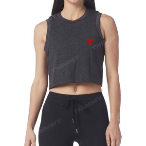 Ropa de gimnasio activa Top corto de algodón personalizado Mujeres Entrenamiento Yoga Chaleco Camisetas sin mangas al por mayor - Product Image 4