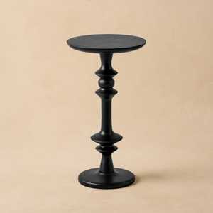 Mesa de Cóctel Moderna de Madera de Mango Pulida de Creaciones Antiguas - Product Image 4