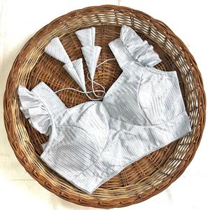 Blusa formal moderna para el verano Material de unión de China pesada con hermoso nudo RAASHI Volver patrón abierto Tops modestos - Product Image 4