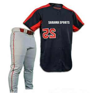 ชุดเบสบอลผู้ใหญ่แบบสั่งทำพิเศษ ระบายความร้อนได้ดี ผลิตจากโพลีเอสเตอร์ 100% ไซส์พลัส แพ็คเกจคอวี สำหรับทีมซอฟต์บอล - Product Image 2
