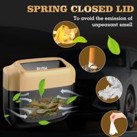 Poubelle de voiture universelle suspendue, mini corbeille à déchets avec couvercle pour SUV, camion, organisateur de rangement de porte de véhicule, fourniture OEM, poubelle de voiture
