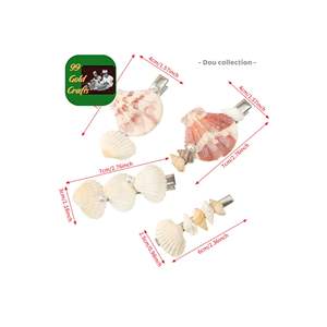 PINZAS PARA EL PELO SEASHELL PARA MUJER VERANO PLAYA VACACIONES OCEAN STYLE CLAW CON PERLA Y STARFISH STYLE - Product Image 5