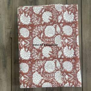 Mantel de algodón hecho a mano indio hermoso bloque de mano impreso cubierta de mesa de algodón para mantel de boda para la venta - Product Image 3