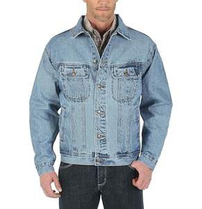 Vente en gros Veste en jean en coton personnalisée de haute qualité pour hommes Veste en jean avec revêtement de haute qualité pour hommes - Product Image 1