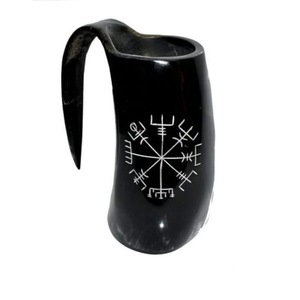 Authentic Eco-Friendly Viking Horn <b>Mug</b> Handmade Buffalo Horn Food Grade Medieval Style Religious Feng Shui Animal Beer <b>Mug</b> - Product Image 5