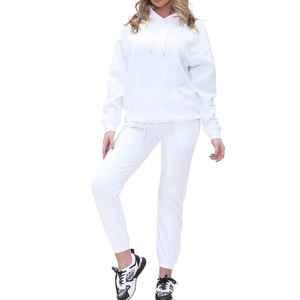 Survêtement à manches longues pour femmes Noir Slim Fit 100% Coton Polaire Survêtement à impression personnalisée Pullover Sports Track Suits pour femmes - Product Image 1