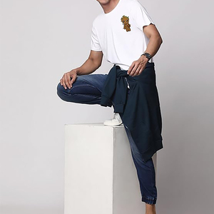 เสื้อยืดผู้ชายแบบเรียบง่ายเสื้อยืดผ้าฝ้ายนุ่มสบาย - Product Image 5