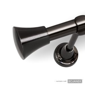 BOJANEK Single Curtain Rod 25 mm Carbon Steel Traditional Different Lengths Different Finials Colors Easy Customization - Product Image 3