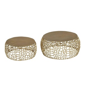 Mesa de centro de aluminio de primera categoría con diseño minimalista y metalistería única, perfecta para salas de estar contemporáneas - Product Image 5