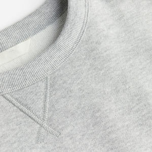 Sweat-shirt côtelé vintage à col rond pour femmes 100% coton Badge personnalisé décoration vêtements d'hiver en gros pour dames - Product Image 5