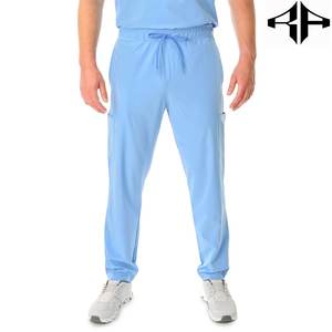ATLANTIC Uniformes d'allaitement personnalisés pour hommes Couleur unie Design Scrubs pour hôpitaux Tissu tissé Vente en gros Combinaisons médicales - Product Image 6
