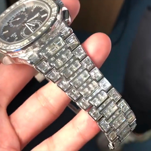 Tendance Entièrement Personnalisé Glacé Diamant Moissanite Montre pour Hommes Hip Hop Diamant Bijoux montre Cadeau - Product Image 6