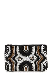 À la mode à la main perlée broderie fleur Mini sac à fermeture éclair belle à la mode élégant élégant Premium et fantaisie choix de l'Inde - Product Image 2