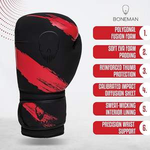 ถุงมือฝึกซ้อมหนัง PU ปรับแต่งได้ สำหรับกีฬา ป้องกันแรงกระแทก สไตล์นักมวย สำหรับฝึกซ้อมมวยไทยกลางแจ้ง - Product Image 2