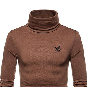 Comfortable Winter Layer Soft Knit Fabric Raised <b>Neck</b> Full Sleeve Casual Top <b>Men</b> <b>Turtle</b> <b>Neck</b> Shirt - Product Image 4