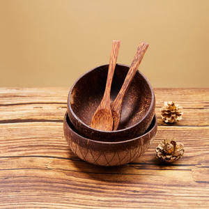 Vajilla sostenible, juego de cuencos y cucharas de coco, cuencos de palma de coco al por mayor, precio más barato, Exportación de fábrica de Vietnam - Product Image 3