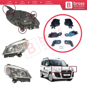 Support de fixation de phare BHL550+BHL551, jeu de languettes de réparation côté gauche et droit pour Doblo MK2 263 Facelift 2015-2022 51974244 519742 - Product Image 5