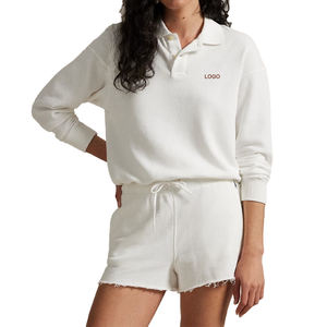 Sudadera Premium para Mujer, Personalizable, Mezcla de Algodón, Felpa Cepillada, Cuello Alto, Manga Larga, Ligera, con Logotipo Frontal, Primavera - Product Image 1