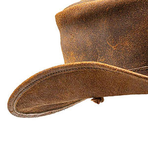 หมวกคาวบอยหนังแท้คุณภาพพรีเมียม แบรนด์ขายดี ดีไซน์ทันสมัย ปีกโค้งกว้าง ผลิตจากหนังแท้ เหมาะสำหรับใส่ลำลองกลางแจ้ง - Product Image 6
