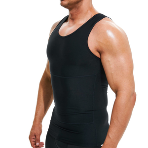 Débardeurs de compression de musculation sans couture pour hommes, coupe ajustée, haut extensible, col rond, respirant, séchage rapide - Product Image 5