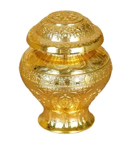 Acht glück verheißende Vasen Metall bestattungs urnen Behälter bestattungs urne für Asche Mini-Blumentöpfe Haustier asche Andenken Weiße Töpfe