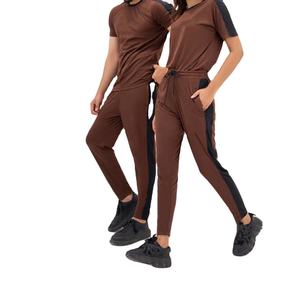 Alta calidad logotipo personalizado nueva ropa de calle ropa deportiva gimnasio Fitness polar entrenamiento chándales hombres conjunto de dos piezas chándal - Product Image 4