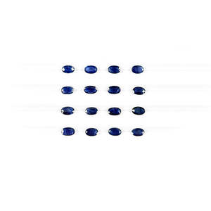 Zafiro Azul Natural, Gema Suelta Sin Tratar, Ovalados Calibrados de 3x5mm y 6x4mm, Calidad Fina, Corte Brillante Facetado, Corte Cojín - Product Image 2